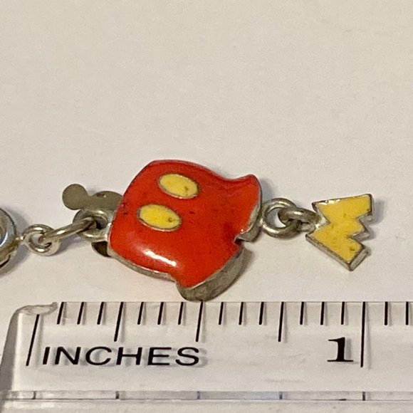 Disney Mickey Mouse Pants Starter Charm Bracelet High IntenCity 7.5" Enamel - Picture 6 of 8